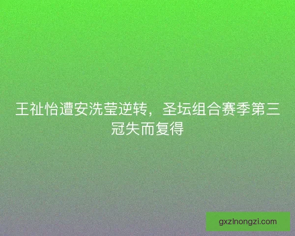 王祉怡遭安洗莹逆转，圣坛组合赛季第三冠失而复得